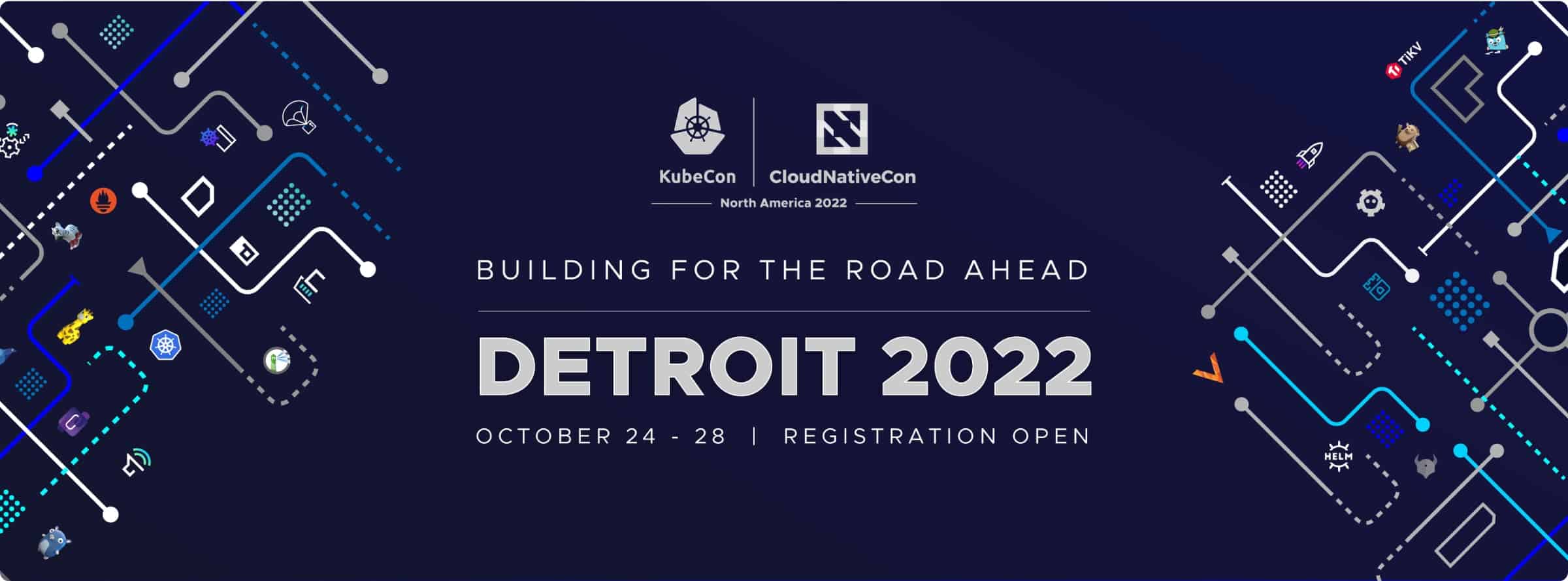 KubeCon + CloudNativeCon North America 2022 in Detroit from October 24th-28th